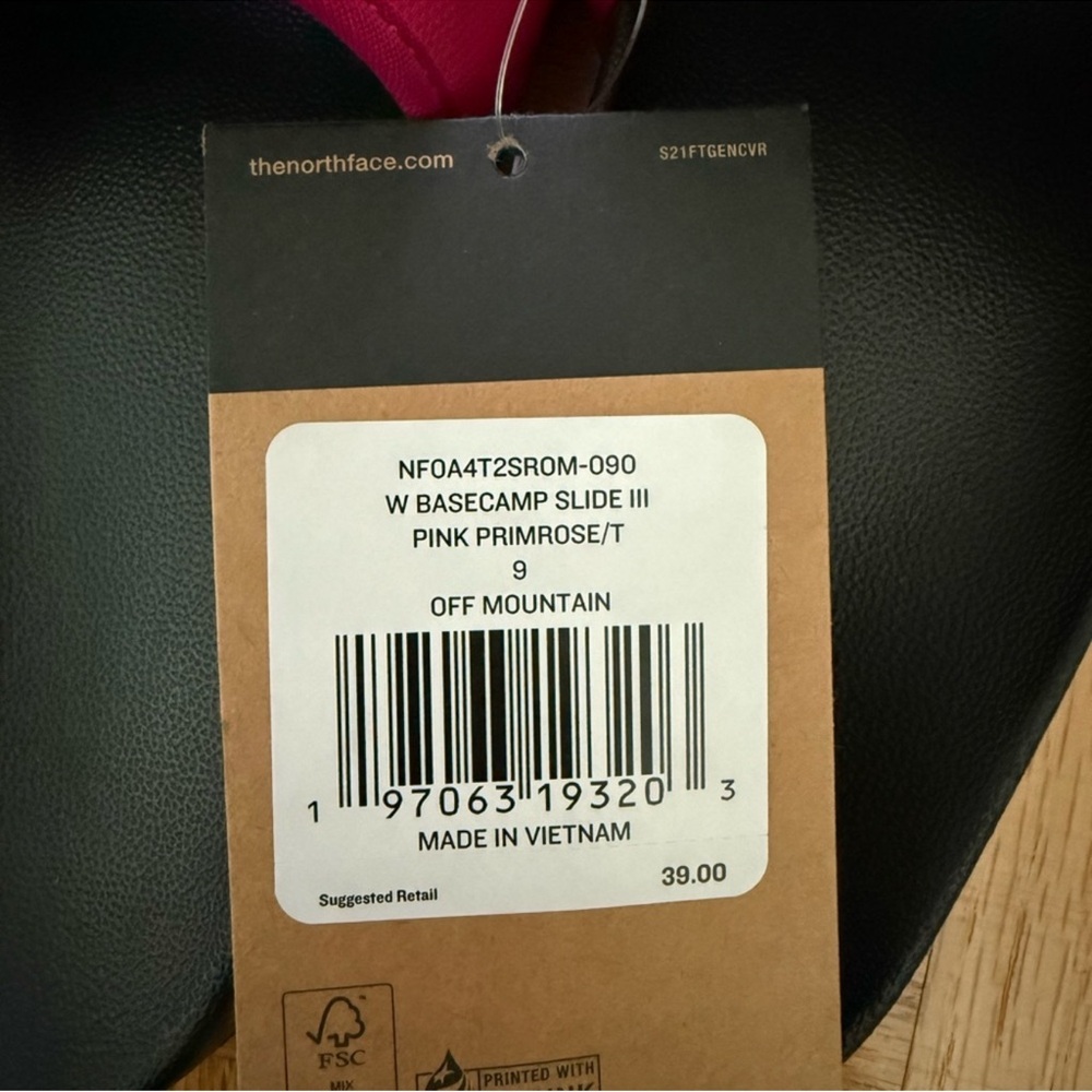 The North Face Pink Primrose Slide Sandals - Picture 2 of 2